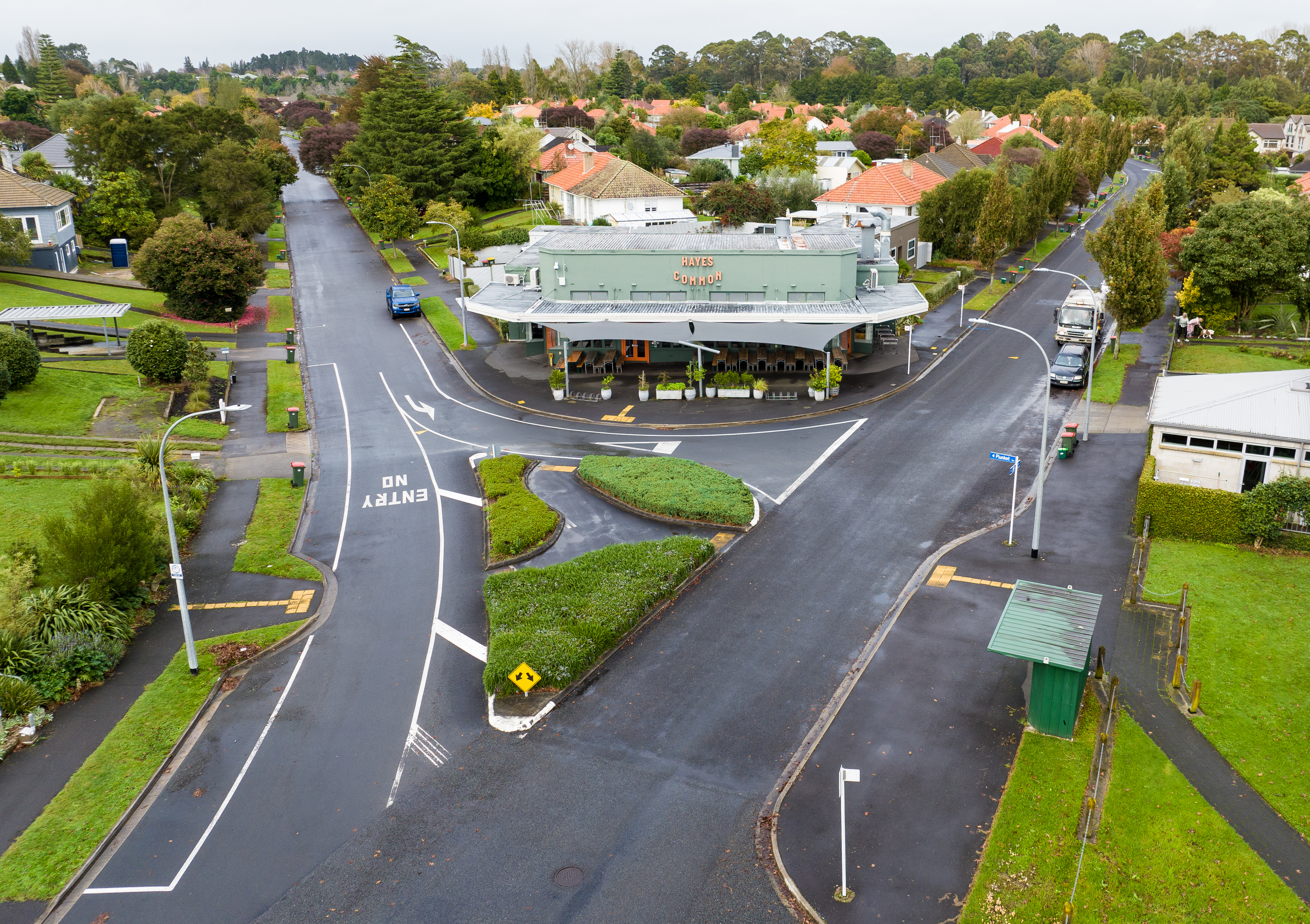 Hayes Paddock aerial photo of Hayes Common, Plunket and Jellicoe intersection