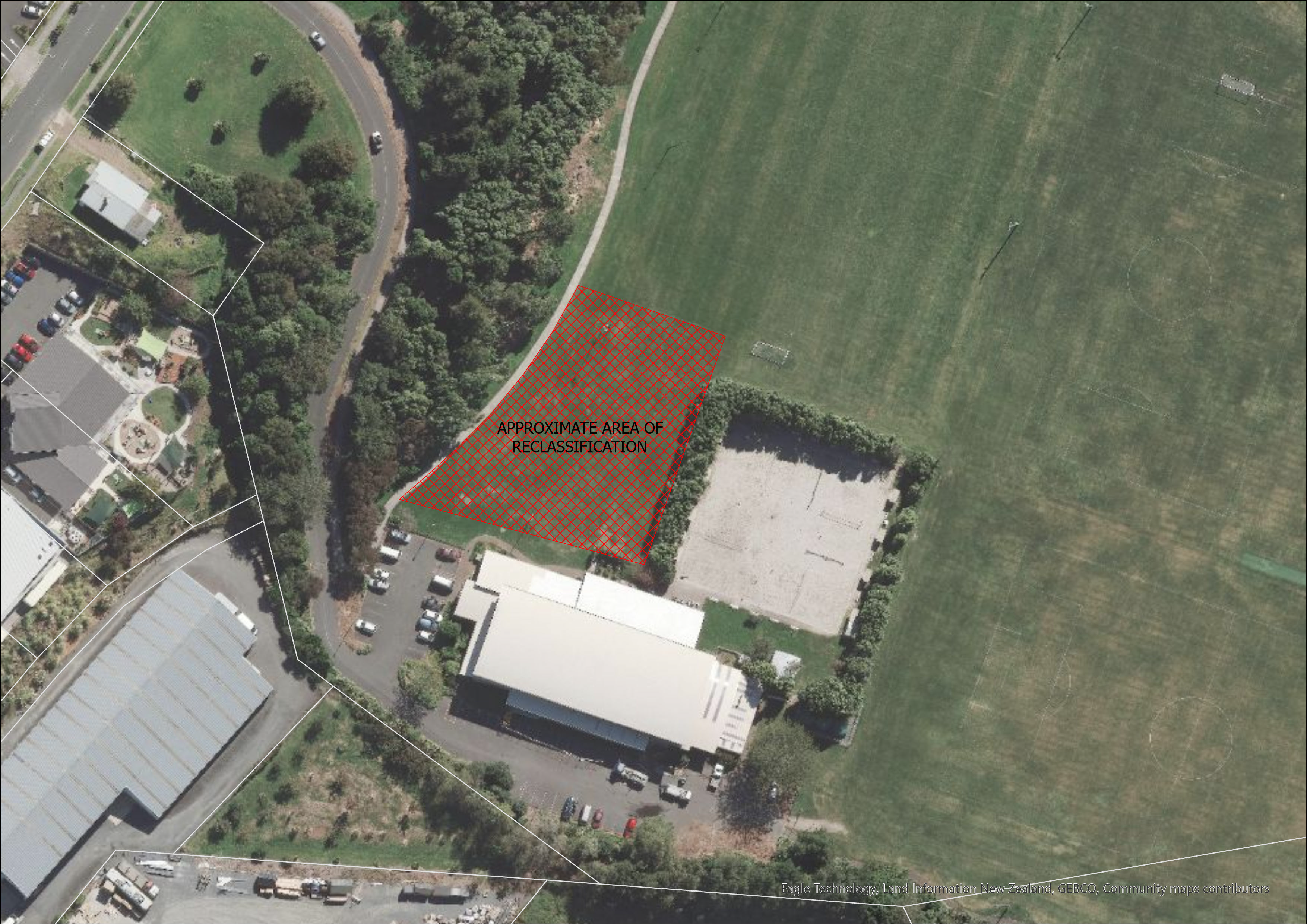 Map of Te Rapa Sportsdrome park and proposed reclassification area